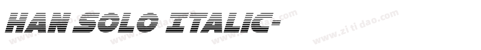 Han Solo Italic字体转换